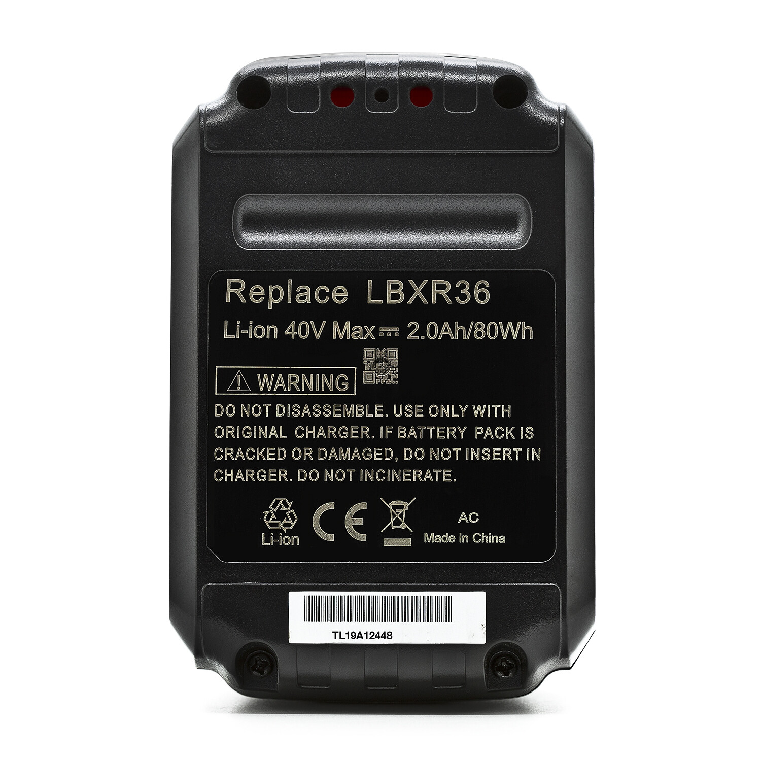 40V 2Ah Li-ion Battery for Black&Decker LBX2040, LBXR36, LBXR36-2, LBX36