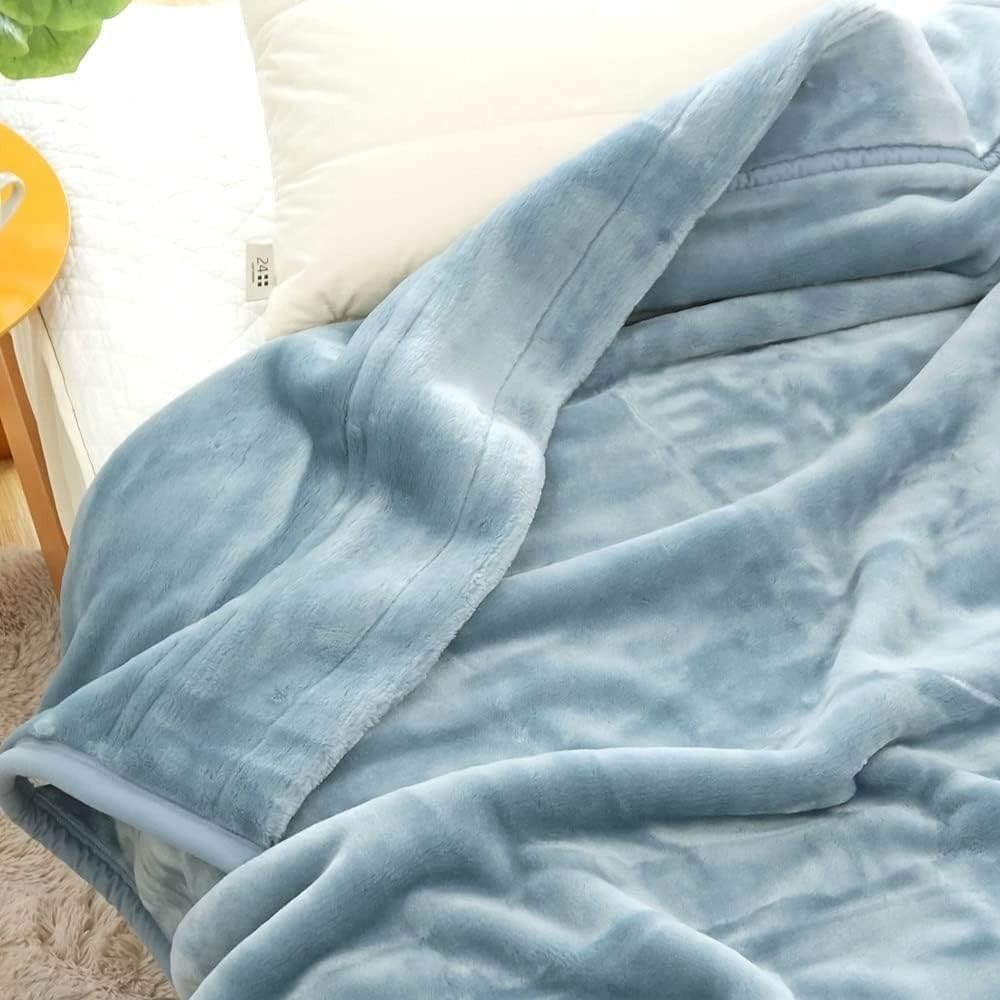 Romance Kosugi Double-Layered Acrylic Blanket Japan Single 140x200cm Blue 2.6kg