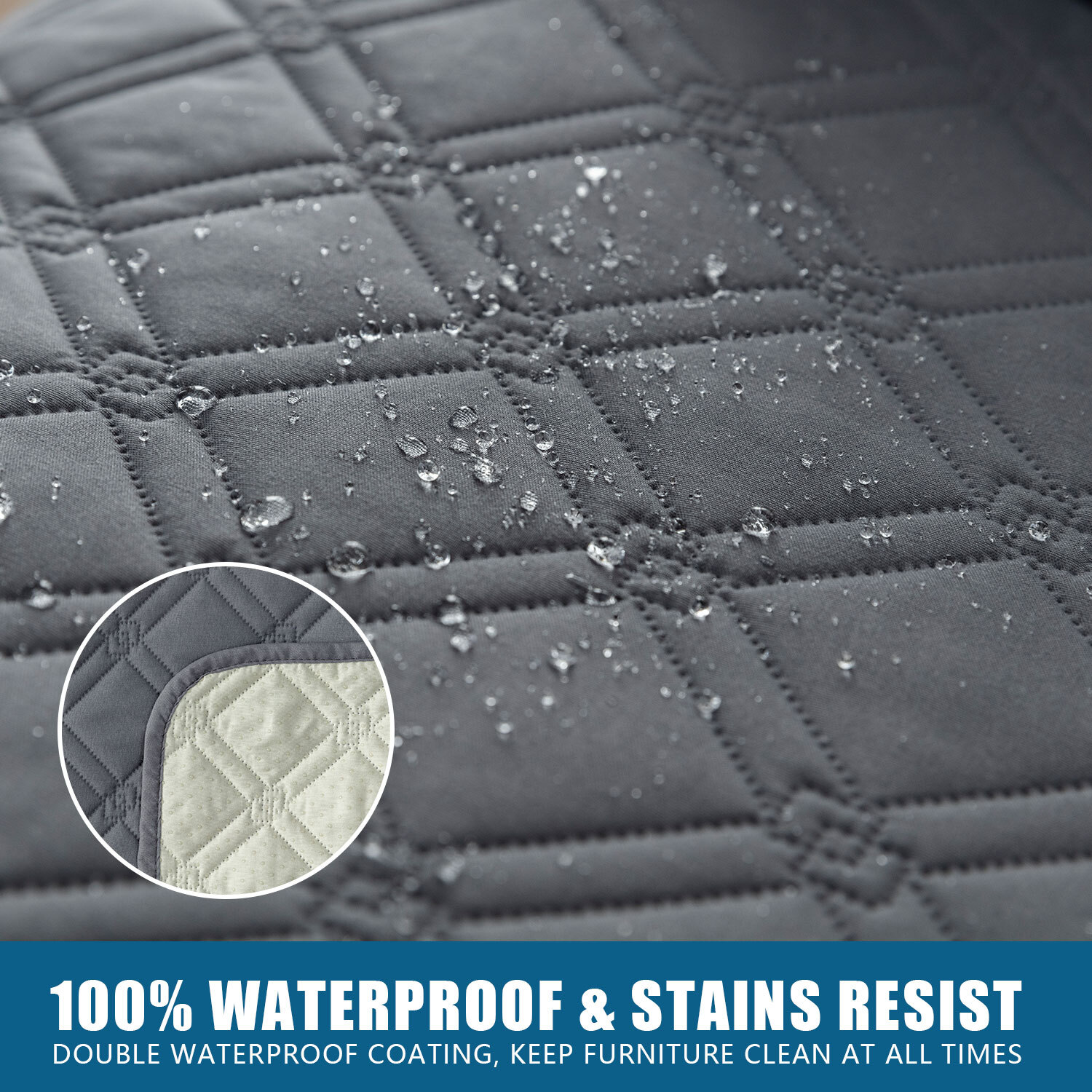 100% Waterproof Recliner Chair Cover Non Slip Recliner Covers for Recliner Chair