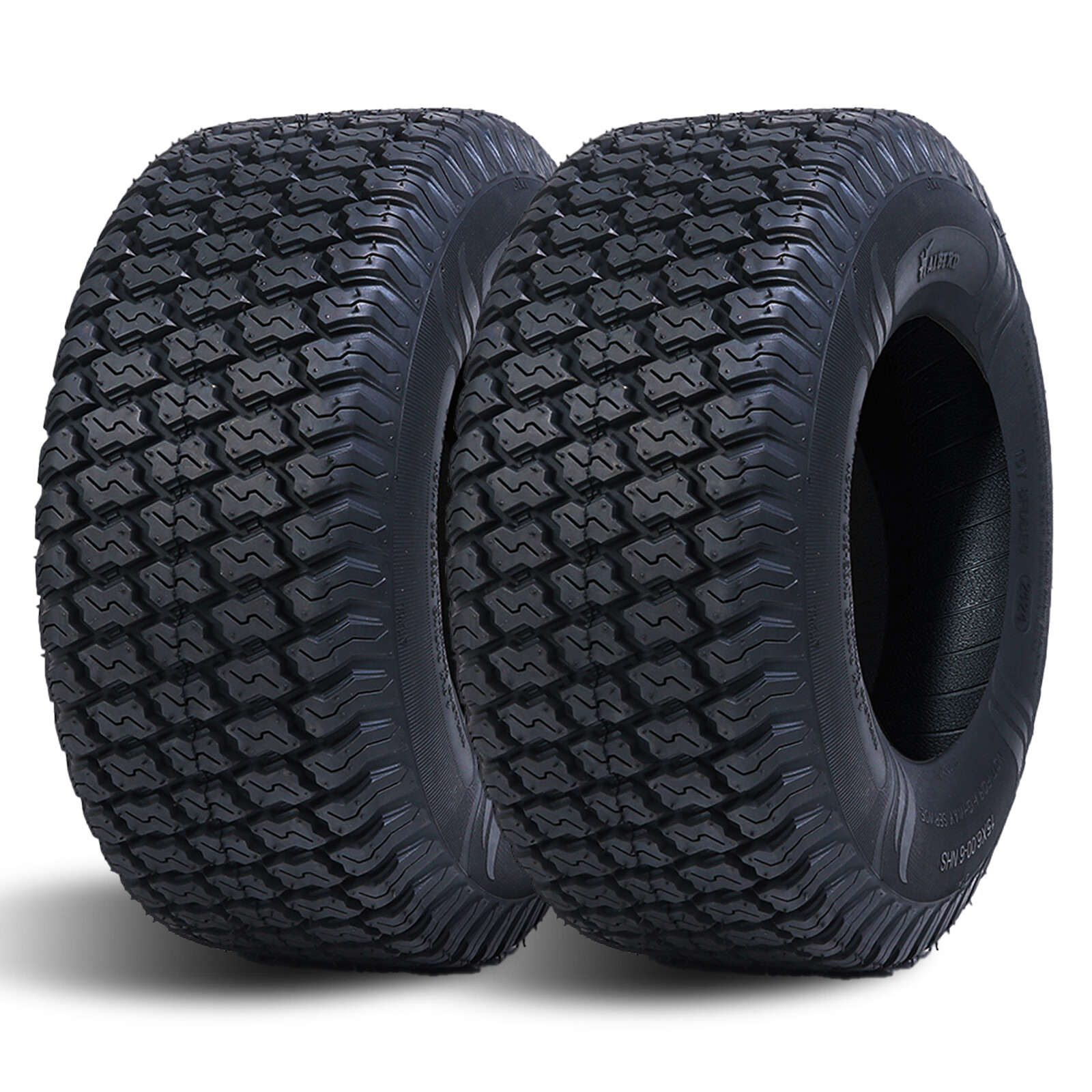 Set 2 15×6-6 Lawn Mower Tires 4 Ply 15x6x6 Turf Tractor Tire Heavy-duty Tubeless
