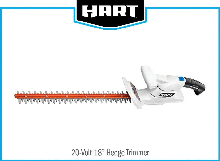Hart 20Volt Cordless 18-Inch Hedge Trimmer – Bare Tool, no Battery