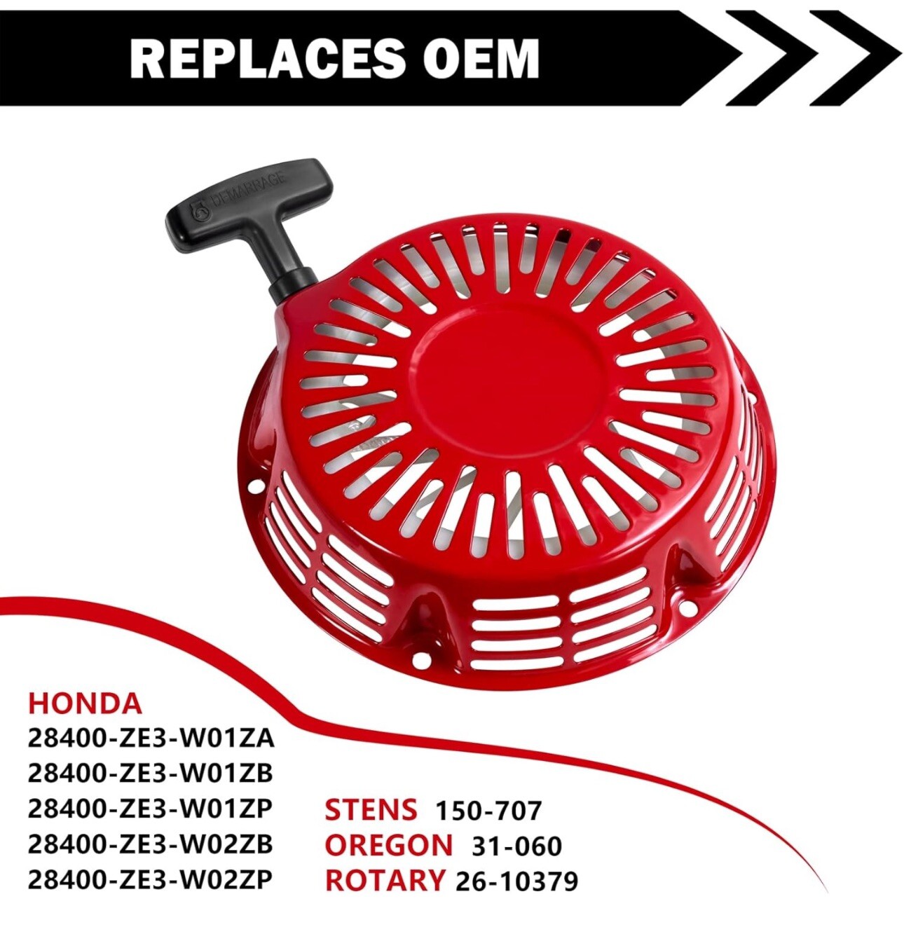 Pull Start Recoil Starter For Honda GX390 11HP 13HP Starter Rope & bolts