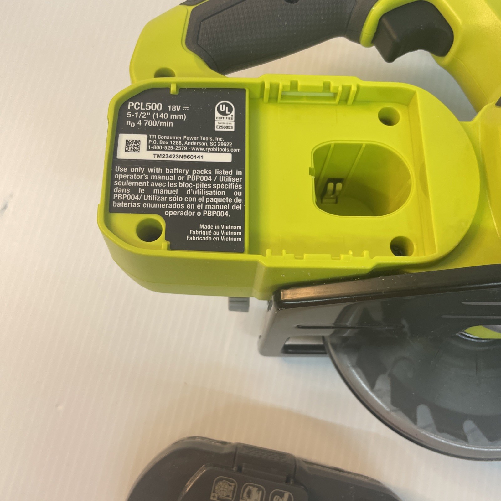 Ryobi One+ Circular Saw 18v – PCL500 With 1.5 Ah Battery – Charger Not Included