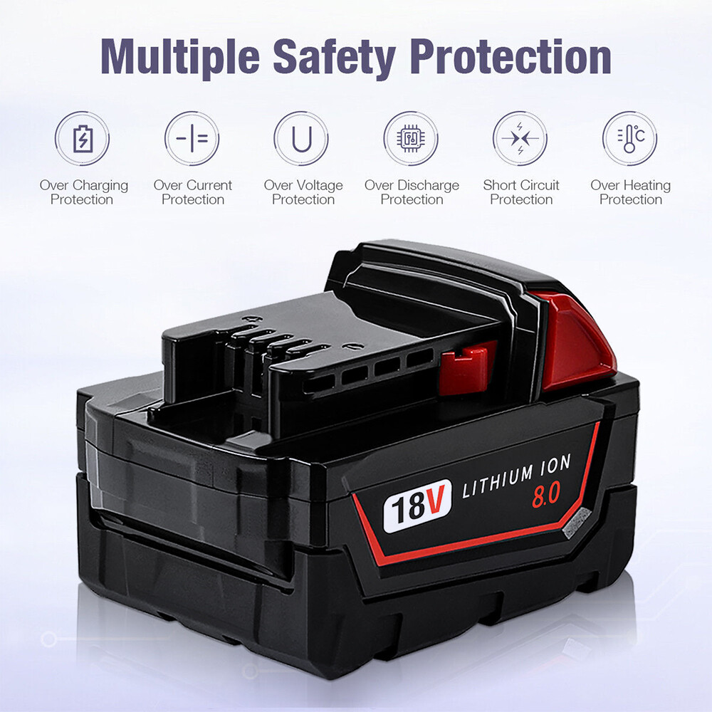 For Milwaukee For M18 8Ah Lithium Upgrade Capacity Battery 48-11-1880 48-11-1860