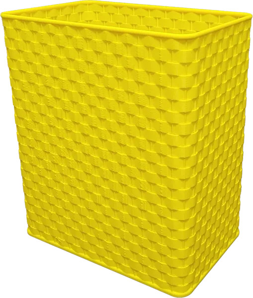 Sun Yellow Wicker Wastebasket/Stylish/Home Decor/Kids/Teens/Adults/Vibrant/Chic