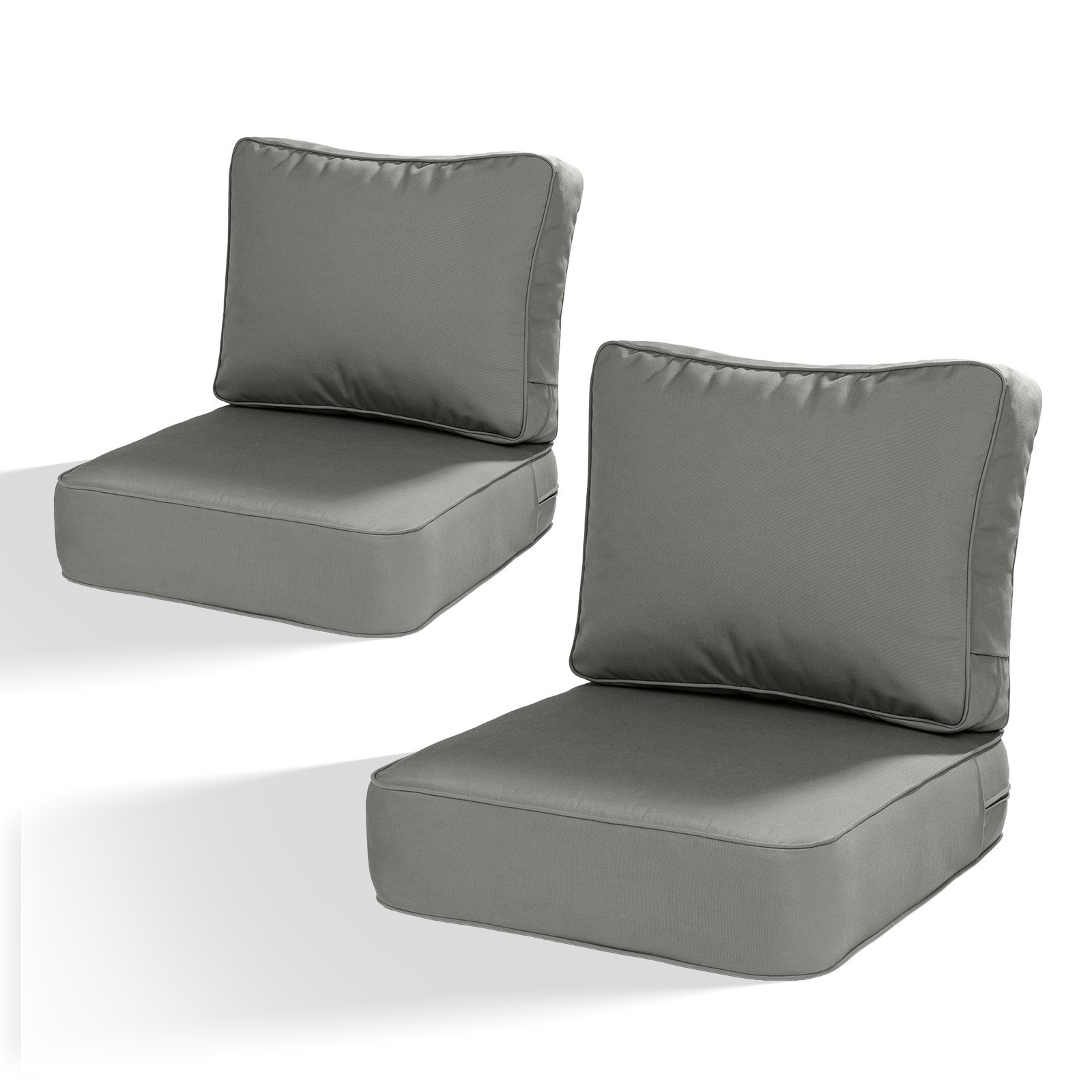 Aoodor 2 Sets Sunbrella Outdoor Patio Chair Cushions Set with Pocket Springs