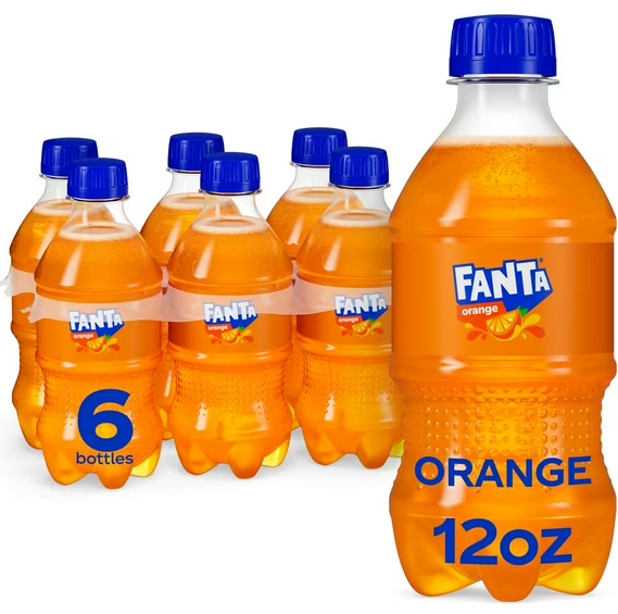 Fanta Orange Soda Soft Drink, 12 fl oz Bottles, 6 Pack