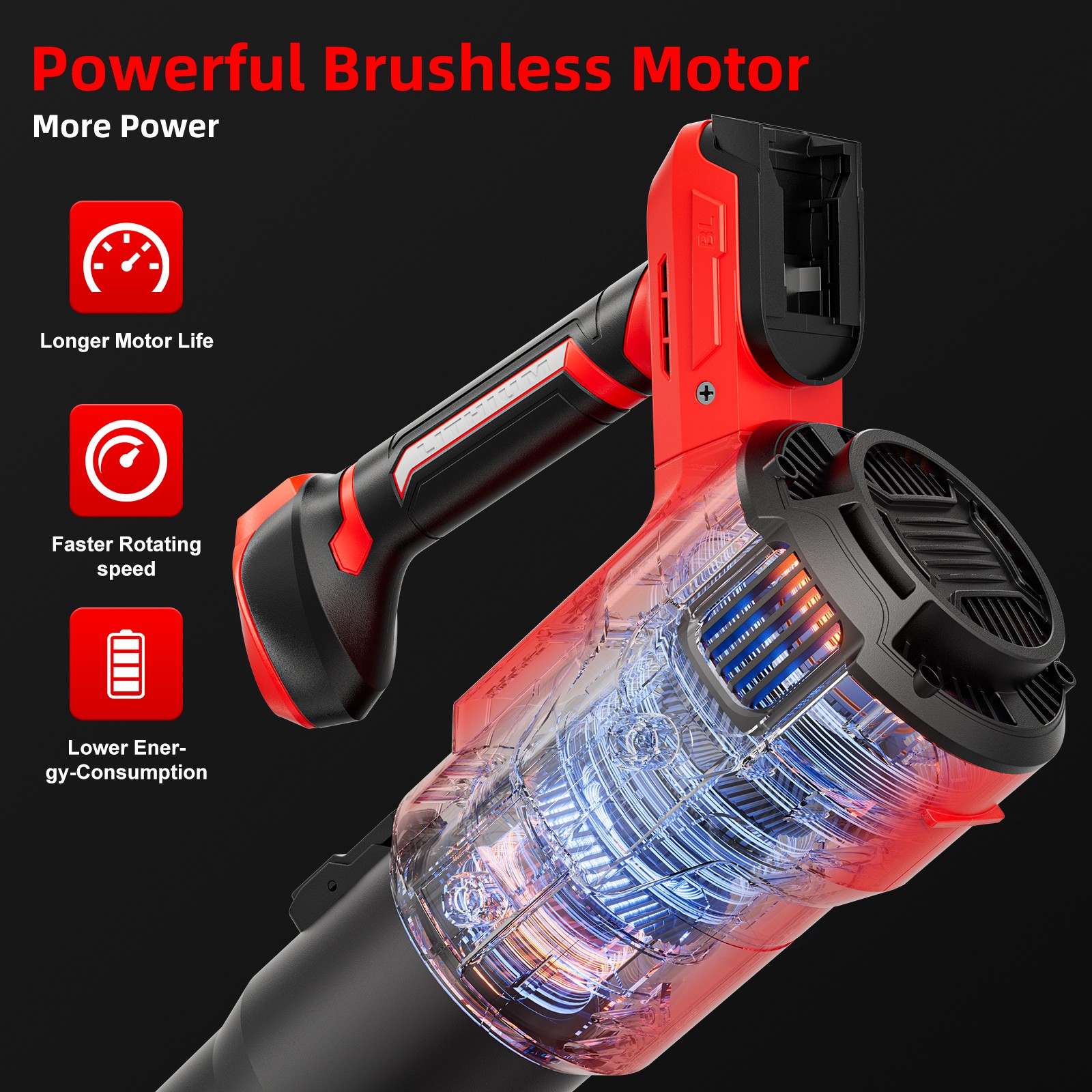 Cordless Leaf Blower for Milwaukee for m18 Battery Brushless Snow Blowing