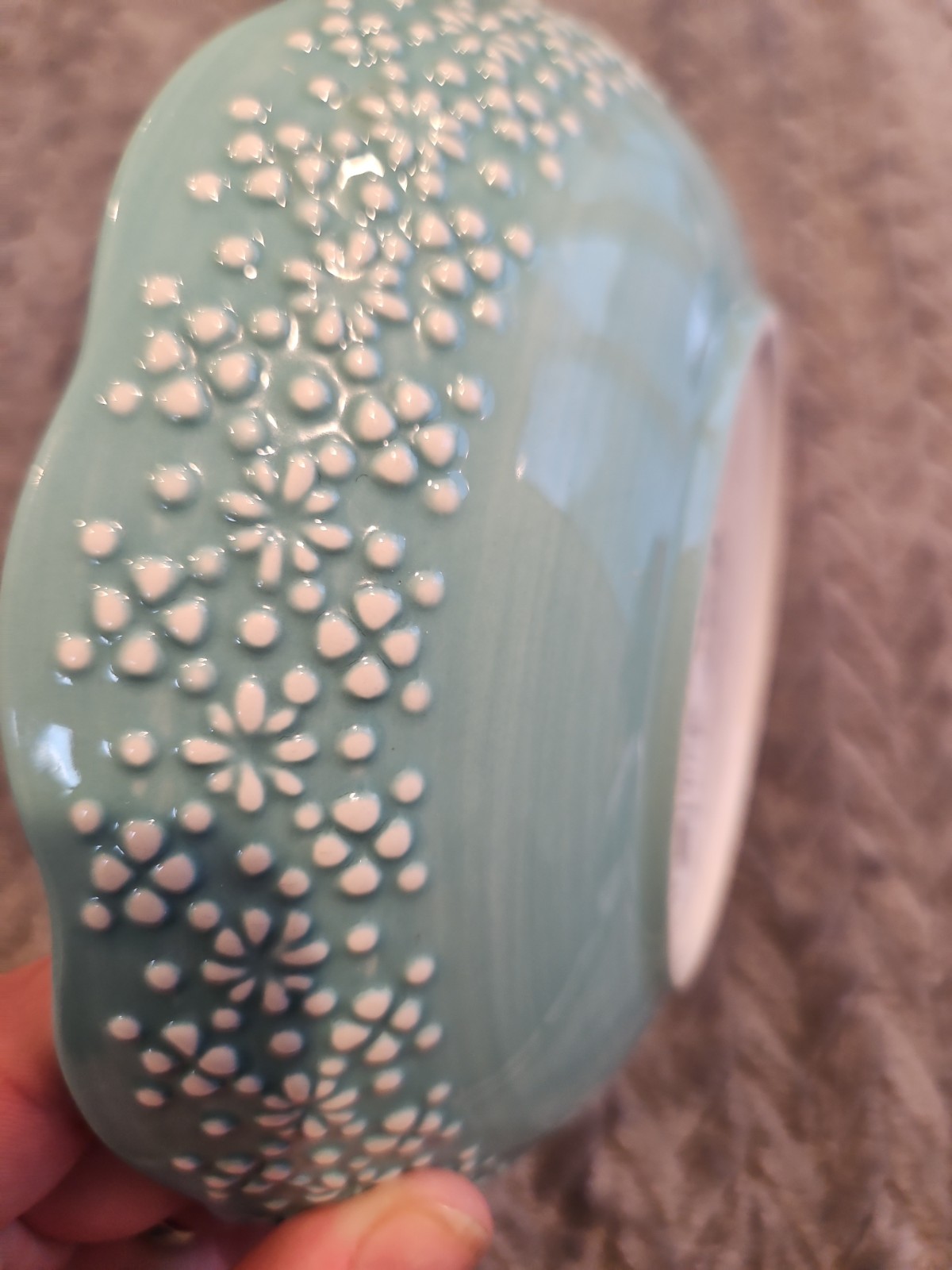 The Pioneer Woman Pasta Bowl Blooming Bouquet 7.5in Teal Floral Stoneware NEW