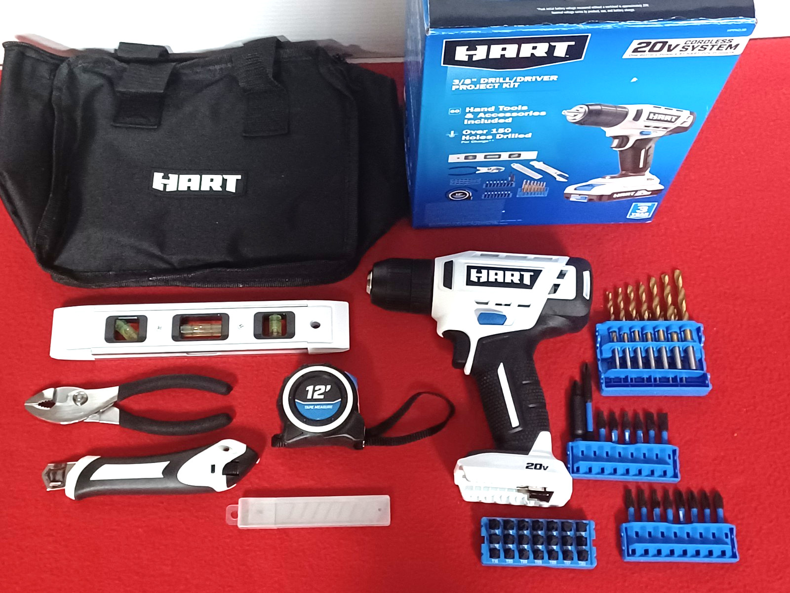 NEW Hart HPDD51 20V 3/8″ Drill/Driver Project Kit (Battery Not Included)