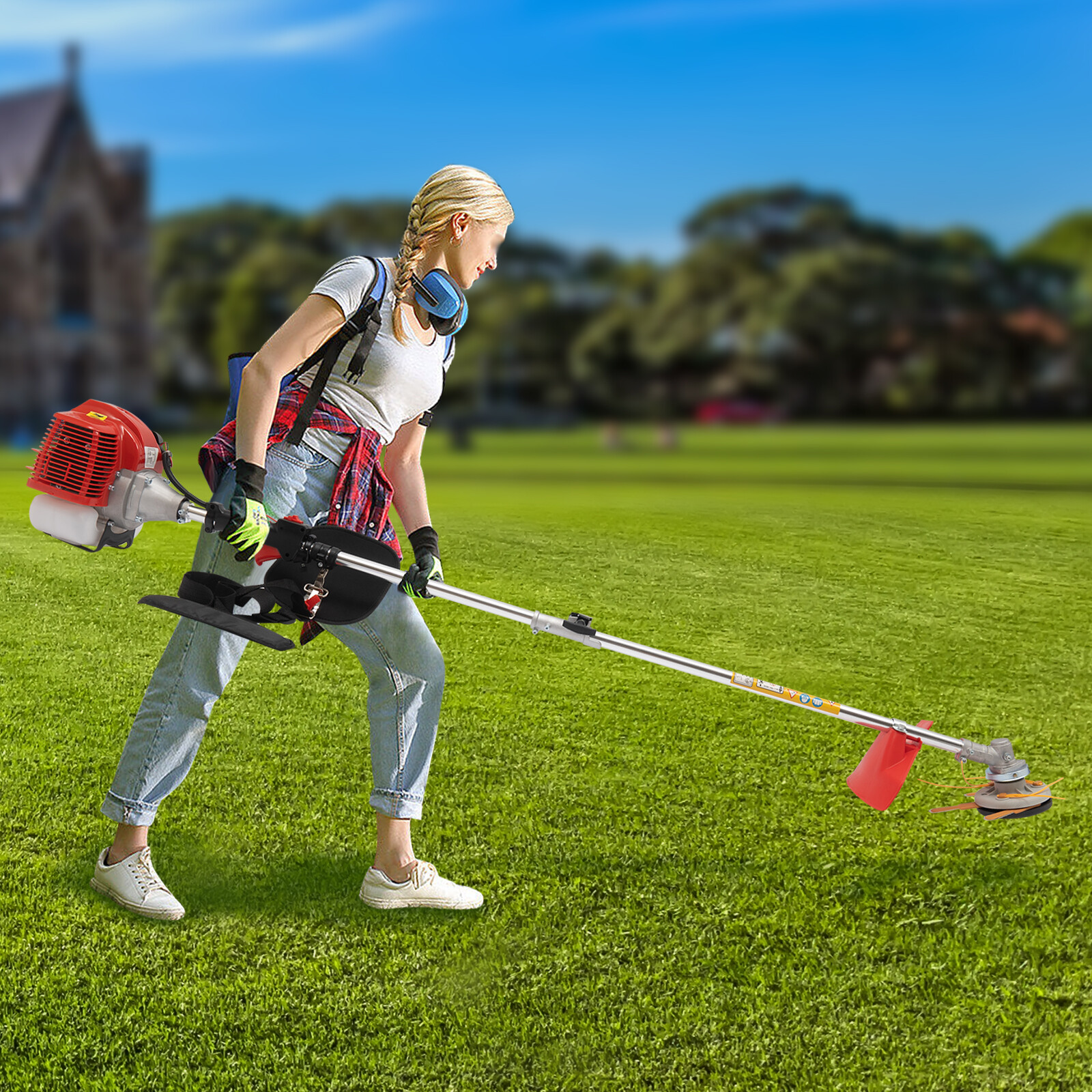 43cc 2-Stoke Gas Weed Trimmer Brush Cutter Lawn Edger Grass Trimmer Weed Eater