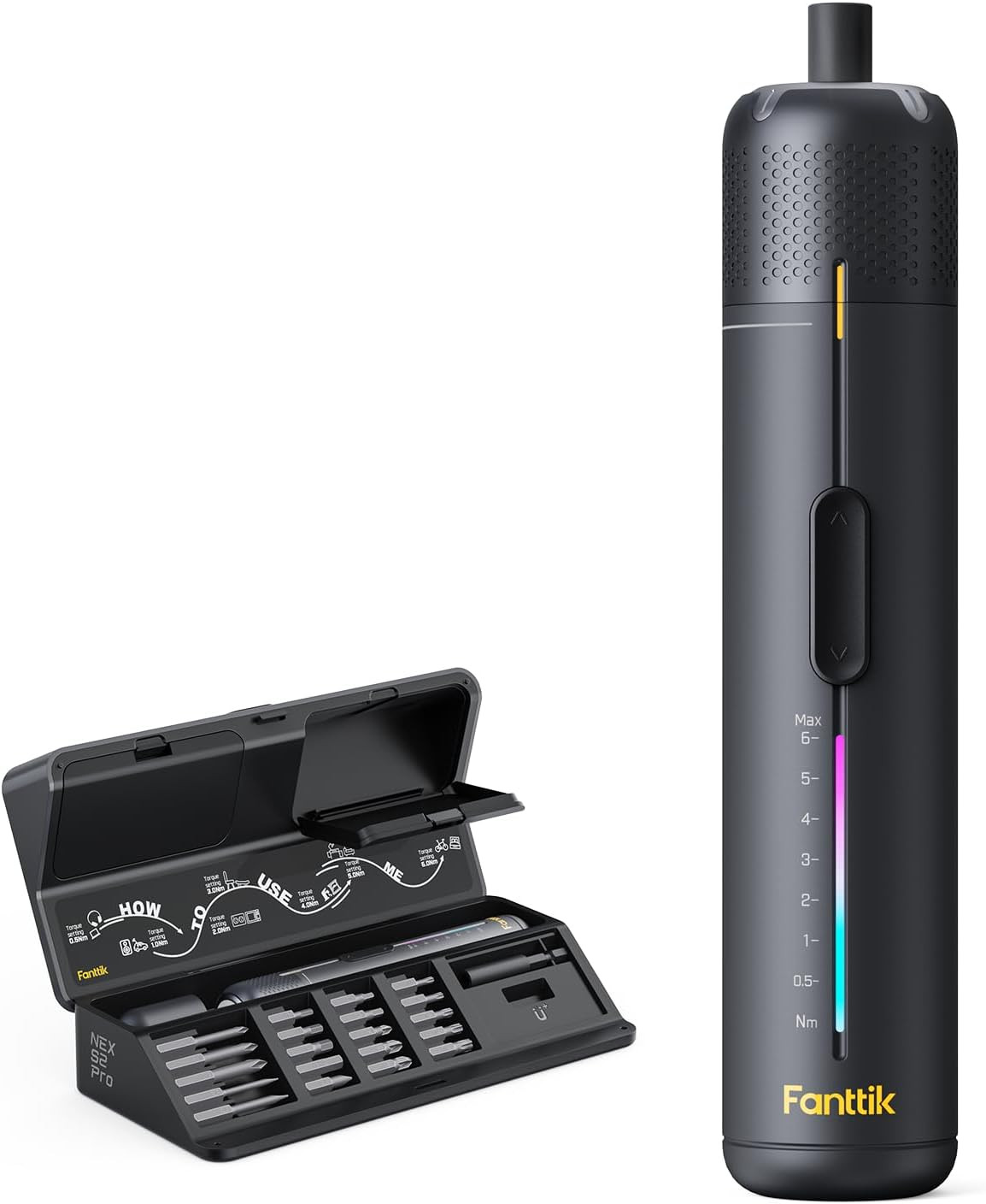 S2 Pro Electric Screwdriver, Cordless Screwdriver Set, 7 Torque Settings, 0.5 to