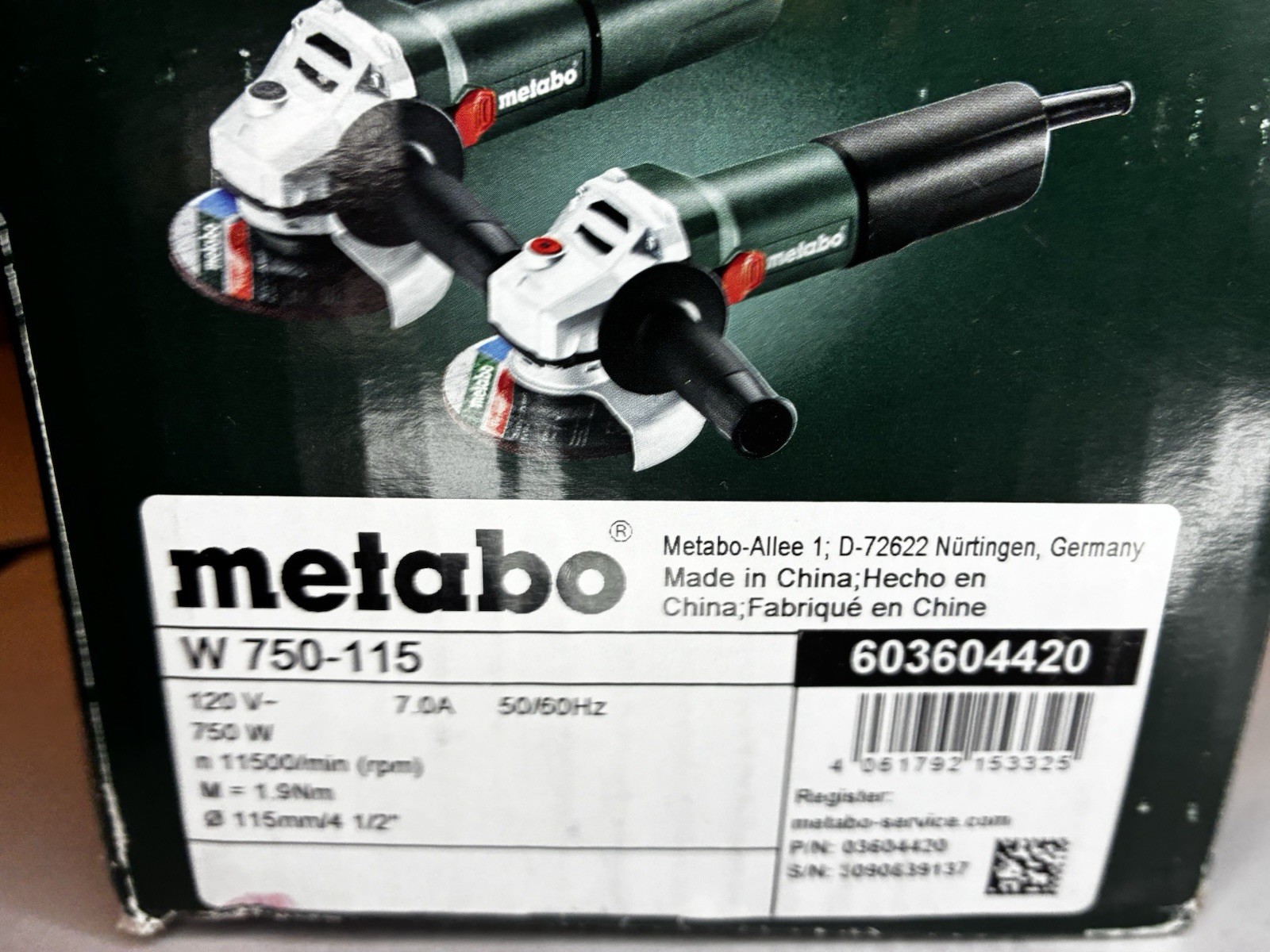 *NEW* 4-1/2″ Angle Grinder, 11,000 RPM, 7 Amp, Slide Switch (Locking)