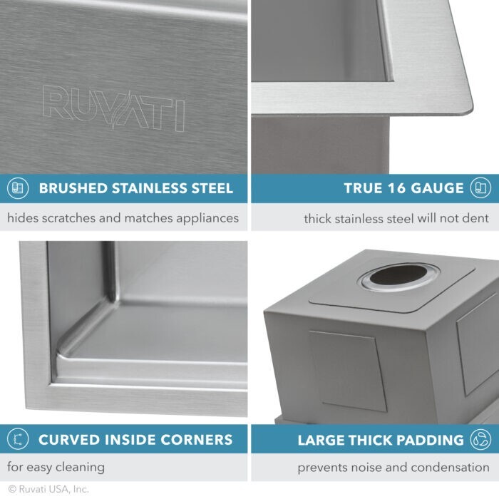 Ruvati 32-inch Workstation Undermount Single Bowl Kitchen Sink – RVH8301