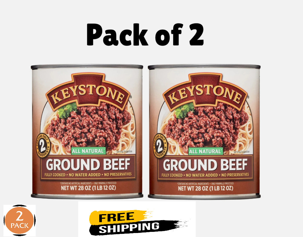 Keystone All natural Ground Beef 28 oz Can, (PACK OF 2) Free Shipping