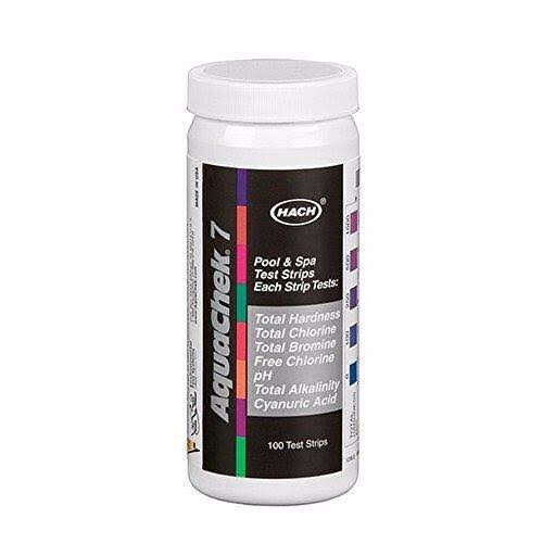 AquaChek Silver 7 in 1 (7-Way) Chlorine Water Test Strips 100 CT 551236 Pool/Spa