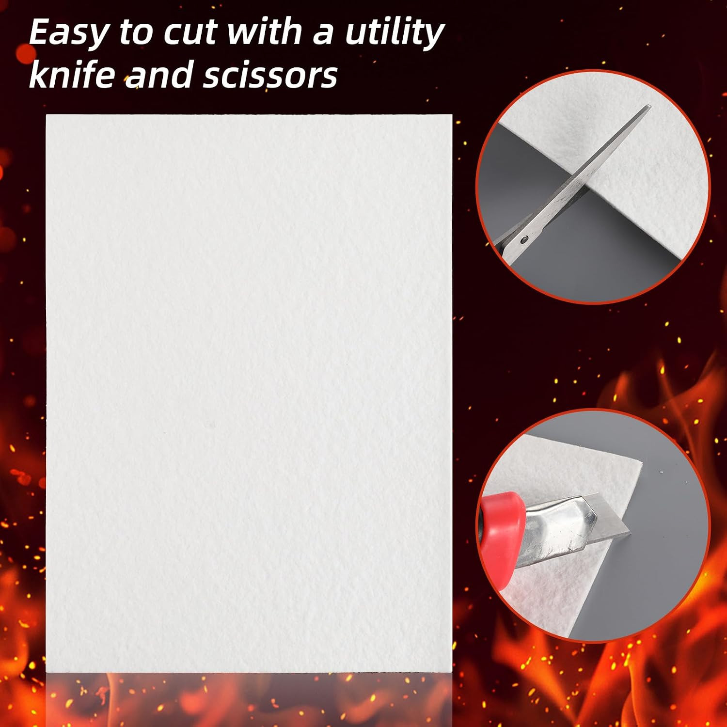 4 Piece High Temperature Gasket Paper Material 7″X10″X1/8″ Thick Ceramic Fiber G