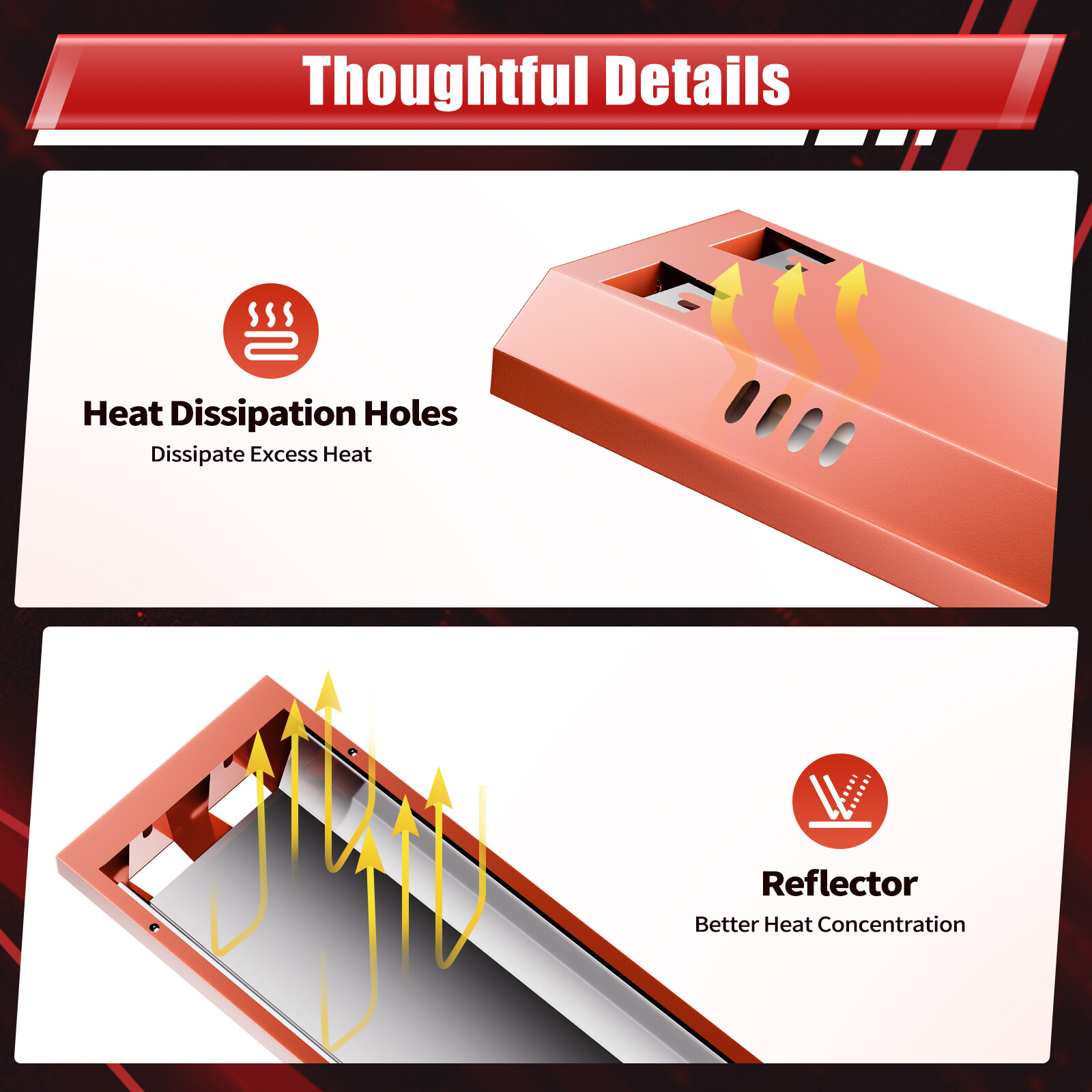 2Pcs 2000W Spray Baking Booth Infrared Paint Curing Light Heating Lamp Heaters