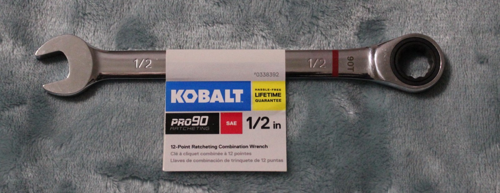 Kobalt PRO90 1/2 SAE 12-Point Ratcheting Combination Wrench – NEW #0338392