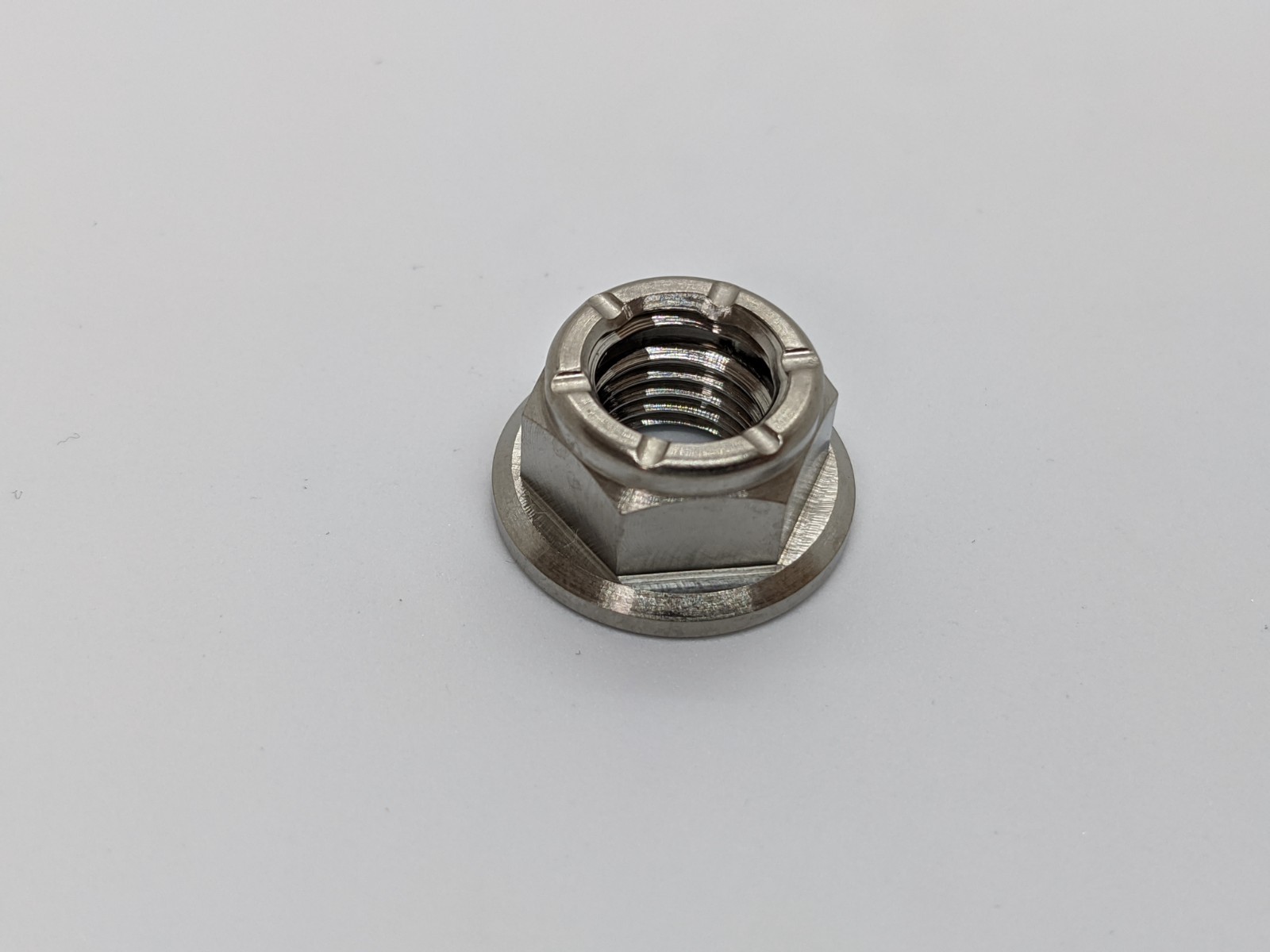 Titanium flange nuts Ti flange nuts Nyloc locking standard drilled various