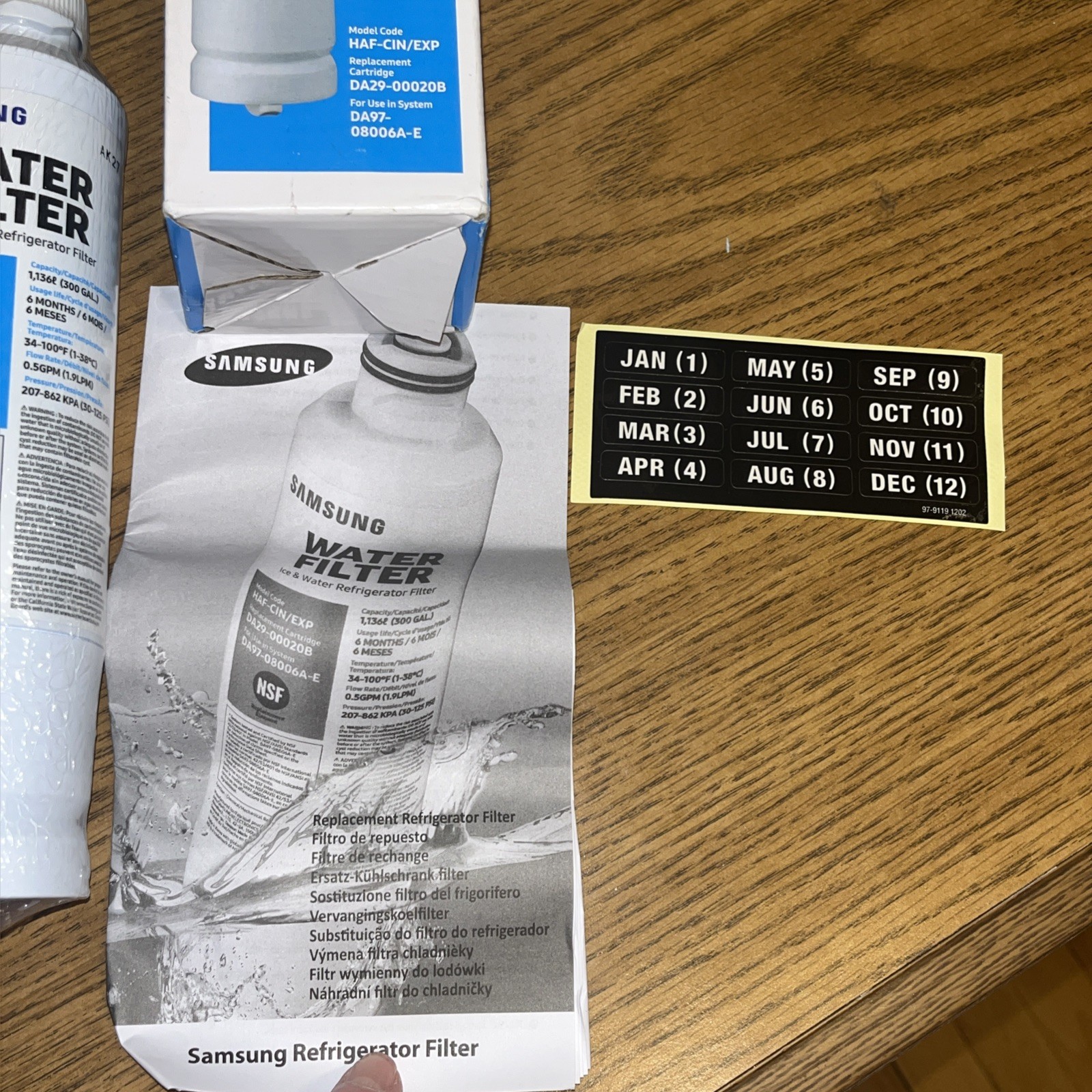 SAMSUNG Water Filter for Refrigerator Water and Ice DA29-00020B, 1 PACK Sealed