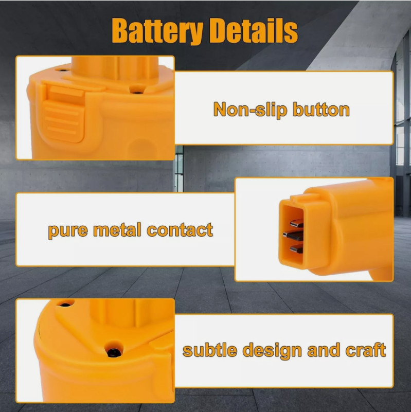 2Pack 7.2V NI-MH Battery replace for DEWALT DE9057 DW9057 7.2Volt Cordless Drill