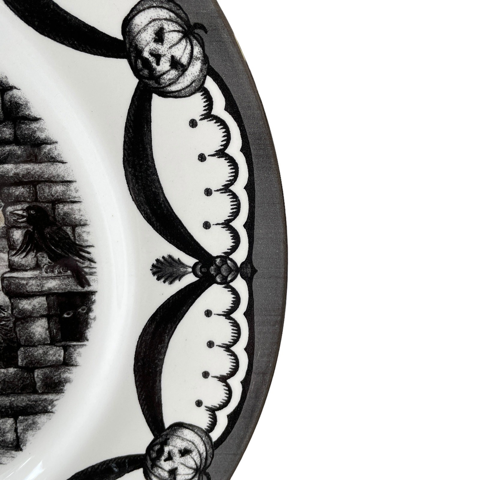 Royal Stafford Halloween Wicked Witch Salad Plates 8.5in Porcelain Set of 4 New