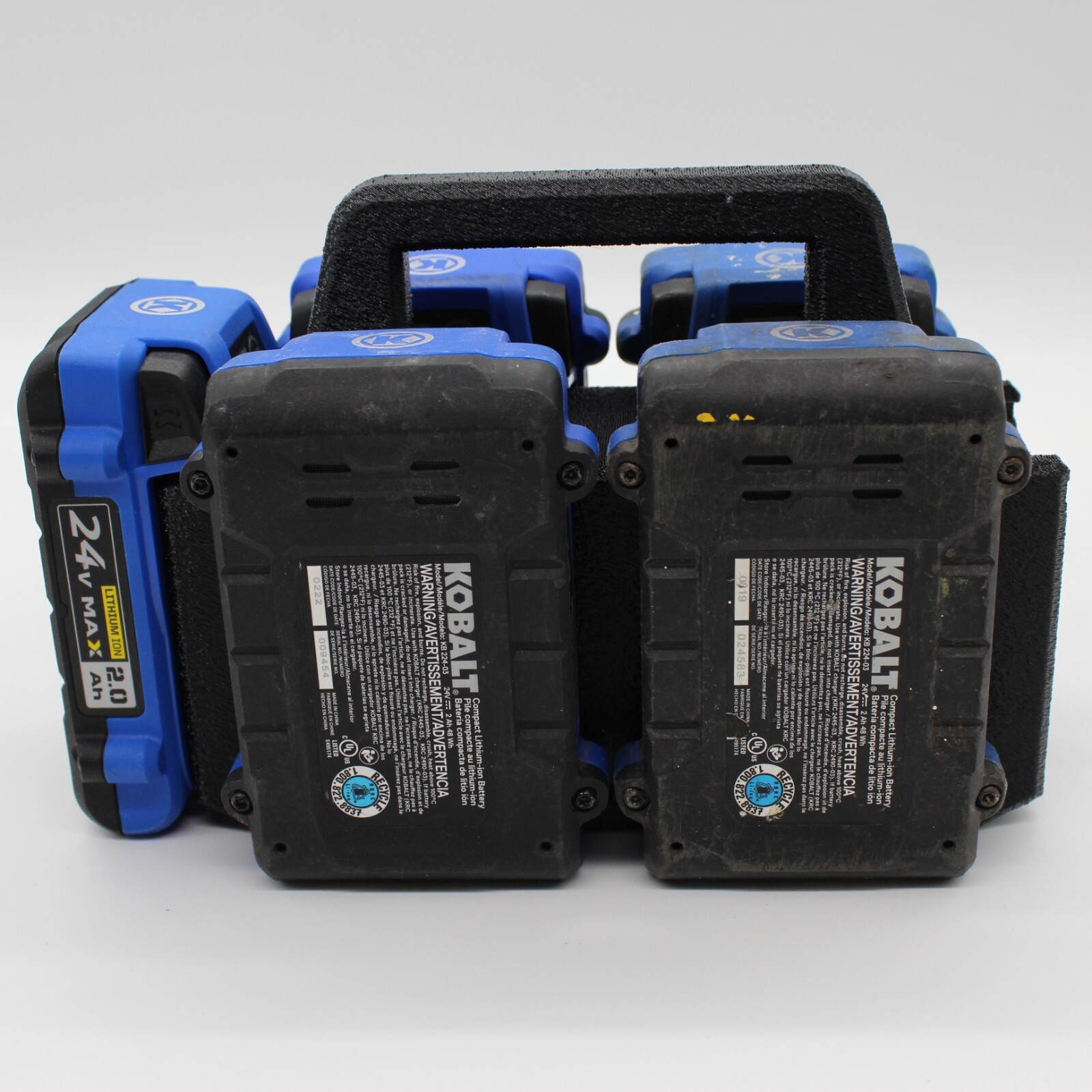 Kobalt 24 volt 6 Slot Battery Caddy Carrying Case Battery Holder
