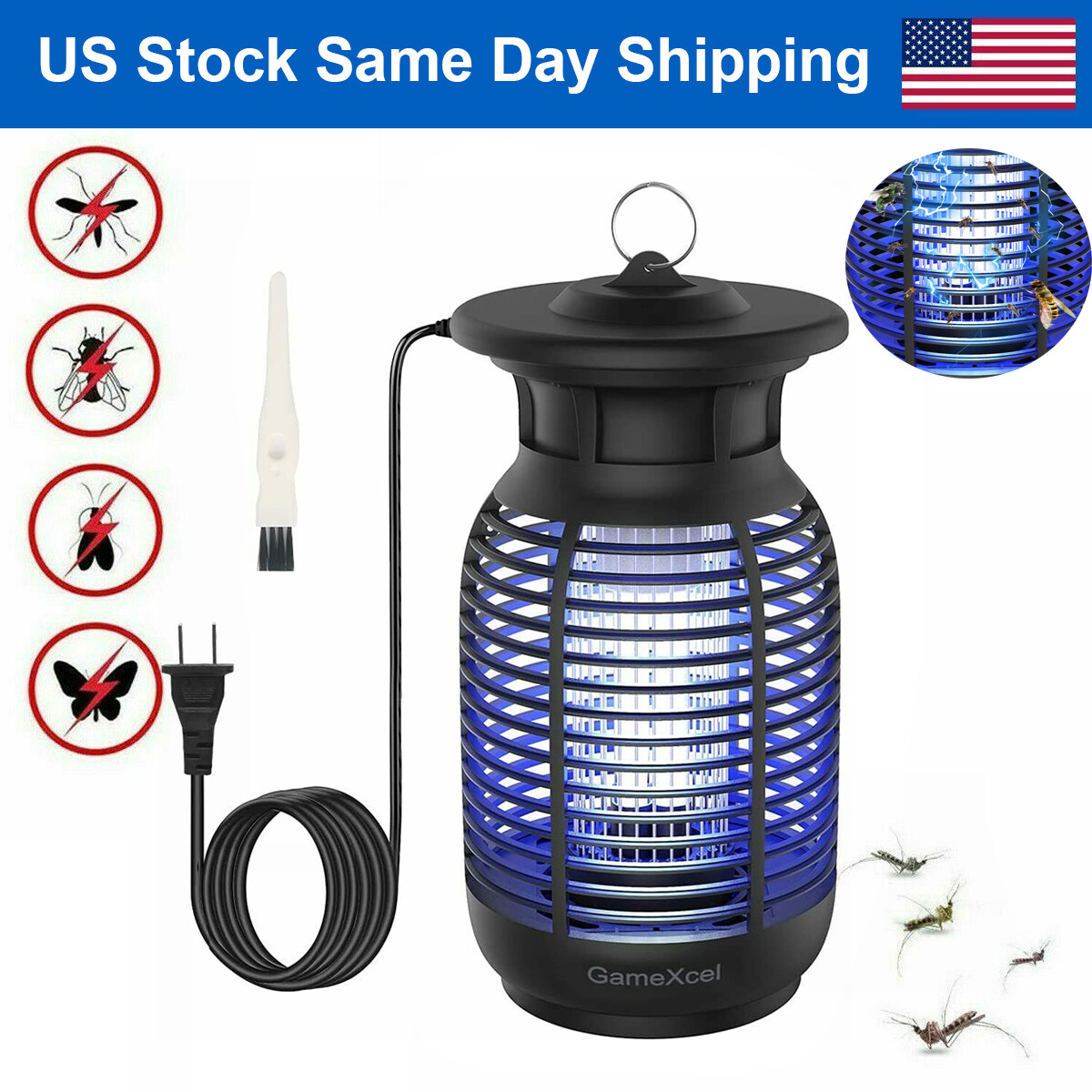 Mosquito Fly Bug Insect Zapper Killer Electronic Light Trap Lamp Indoor Outdoor