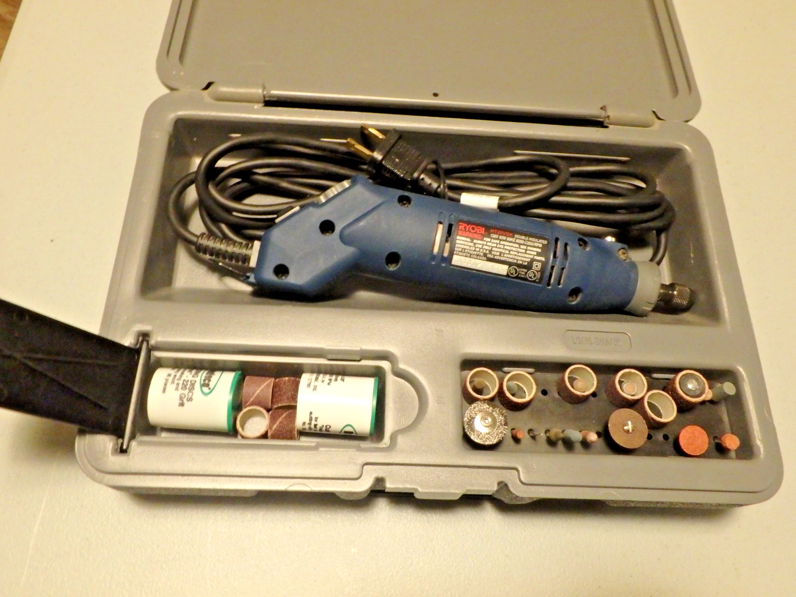 Ryobi HT20VSK Corded Rotary Tool Kit Variable Speed 8000-23000 RPM Case Engrave