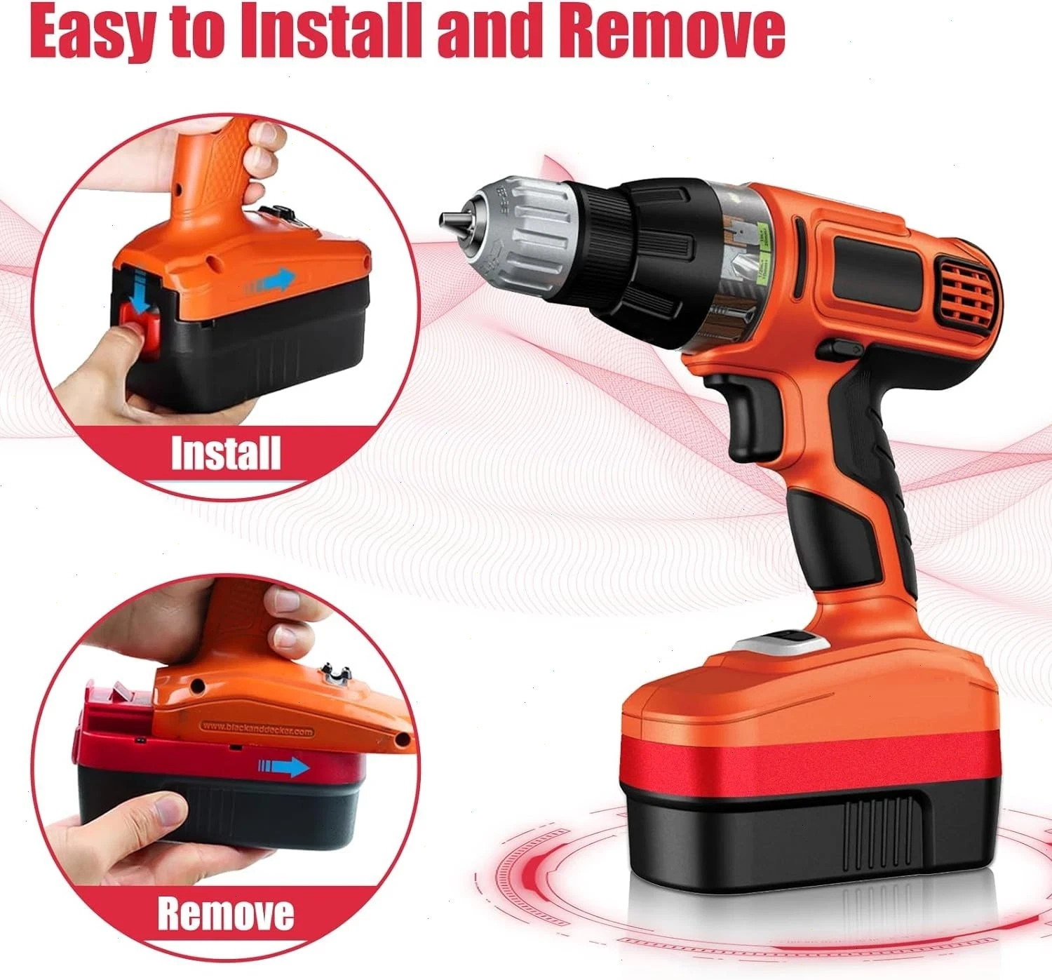 2Pack 18V for Black & Decker HPB18 18 Volt Battery/Charger HPB18-OPE 244760-00