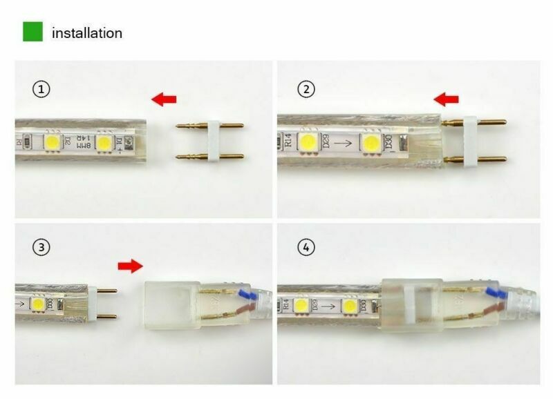 110V 220V 1m-20m Waterproof 5050 LED Flexible Tape Rope Strip Light Xmas Outdoor