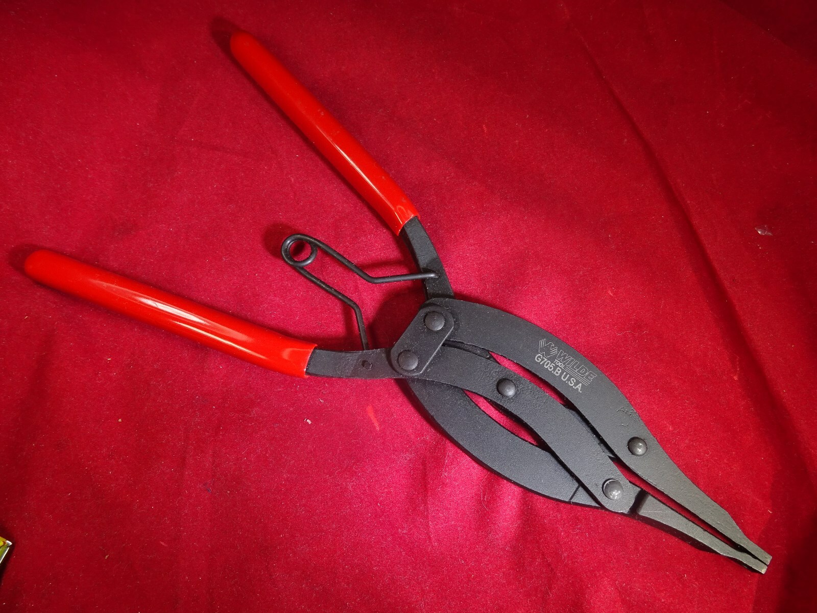 WILDE TOOL G705B 10”Straight Compound LockRing Pliers Snap Retaining USA Made