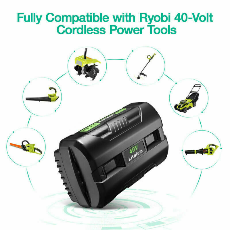 For Ryobi 40Volt 5Ah Battery High Capacity Lithium OP4050 OP4060 OP40401 OP40501