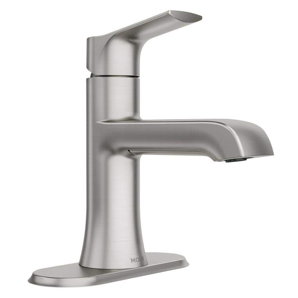 MOEN Liso Single Handle Bathroom Faucet Spot Resist Brushed Nickel