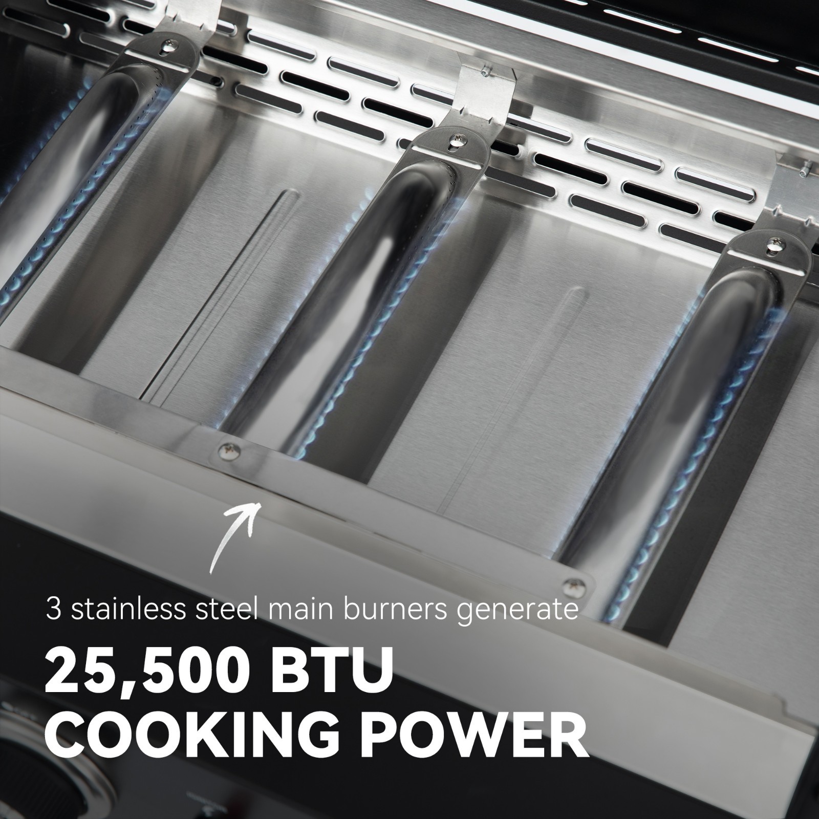 Royal Gourmet Portable 3-Burner Gas Griddle with Collapsible Stand