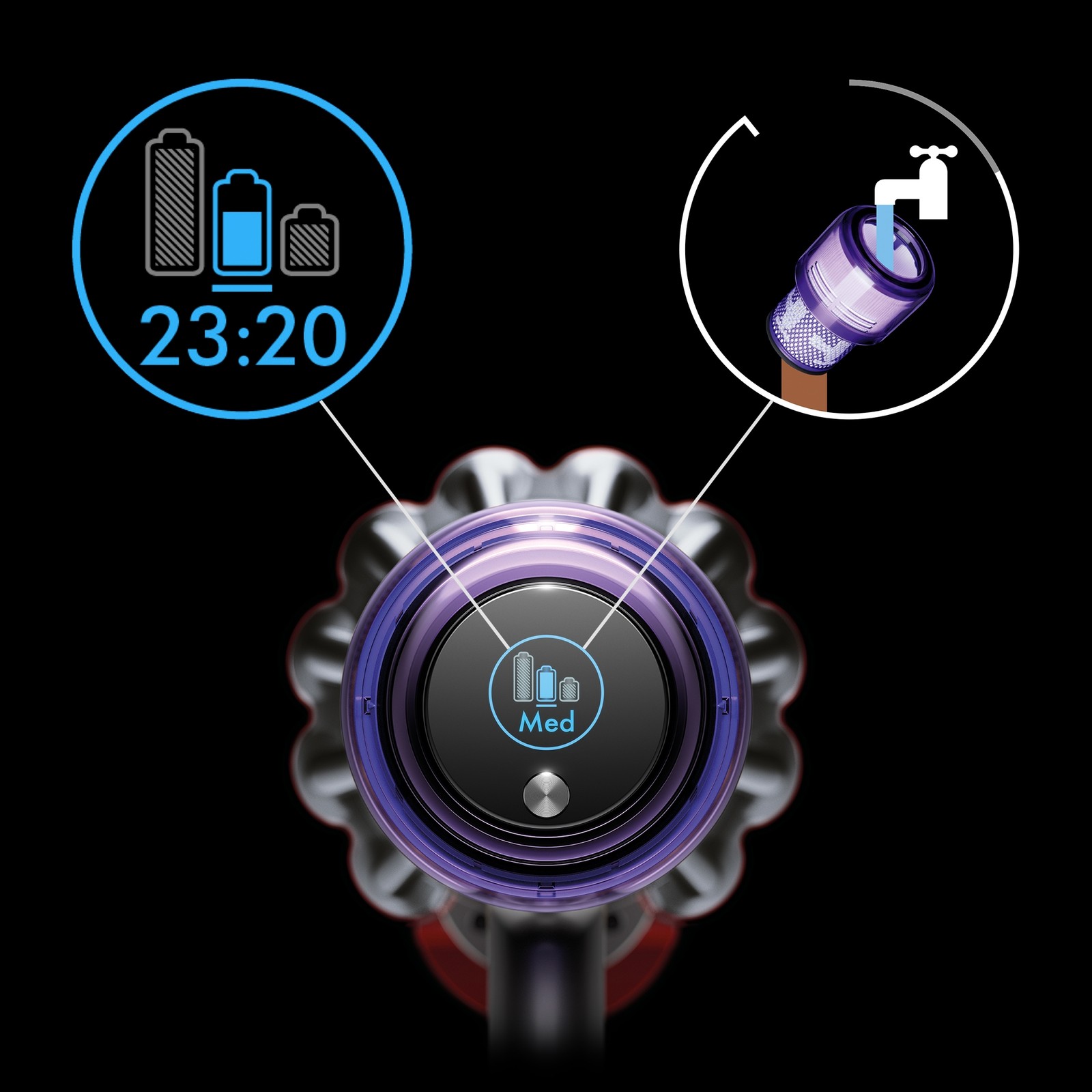 Dyson SV29 Outsize Extra Cordless Vacuum Cleaner | Nickel/Iron | Refurbished