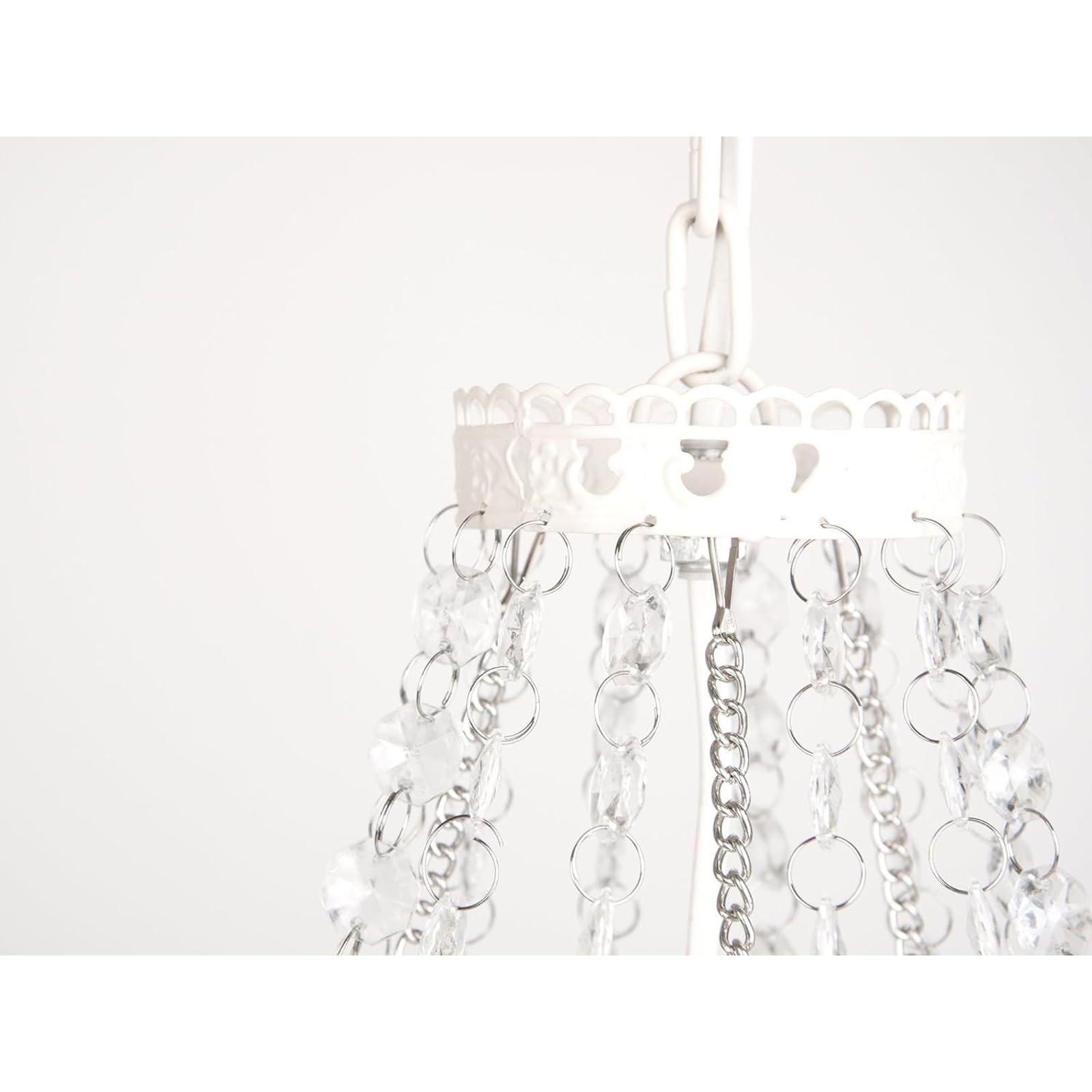 Tadpoles Pendant Chandelier – White Diamond 12x12x20 Hardwired E26 40W Max