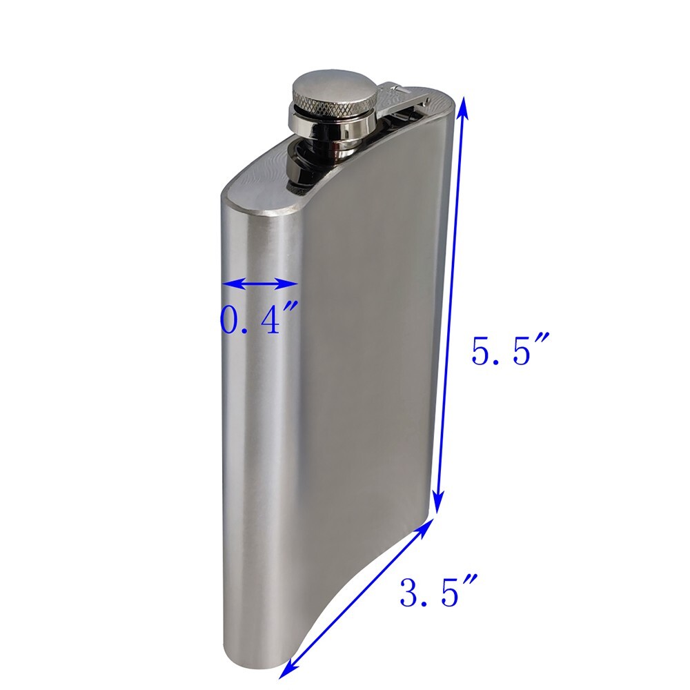 10 OZ Alcohol Pocket Flask Whiskey Stainless Flask w/ Portable Funnel 296ml