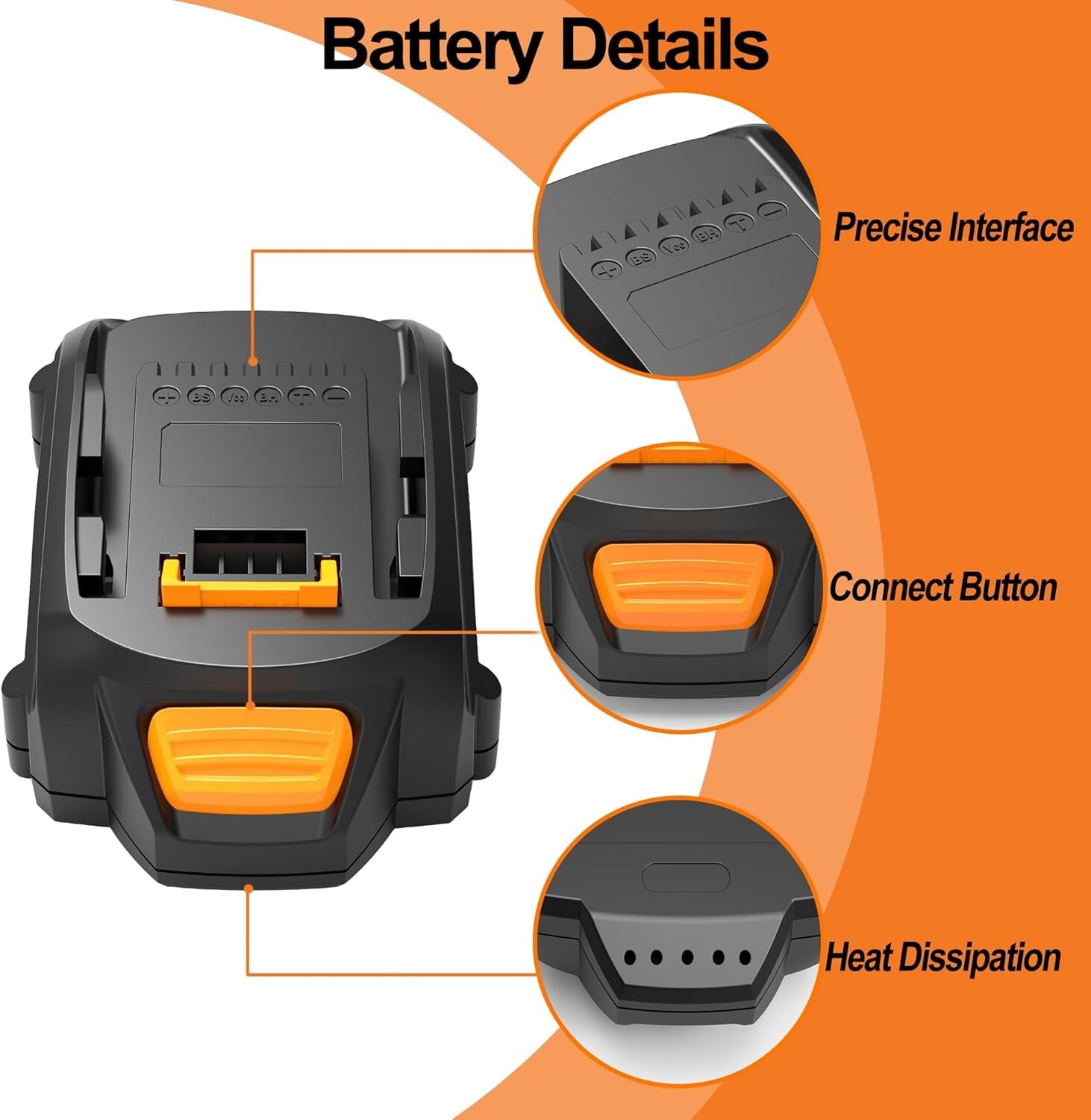 2PACK 8.0Ah For WORX 20V 8AH MAX Extend Lithium-Ion Battery WA3525 WA3575 WA3520