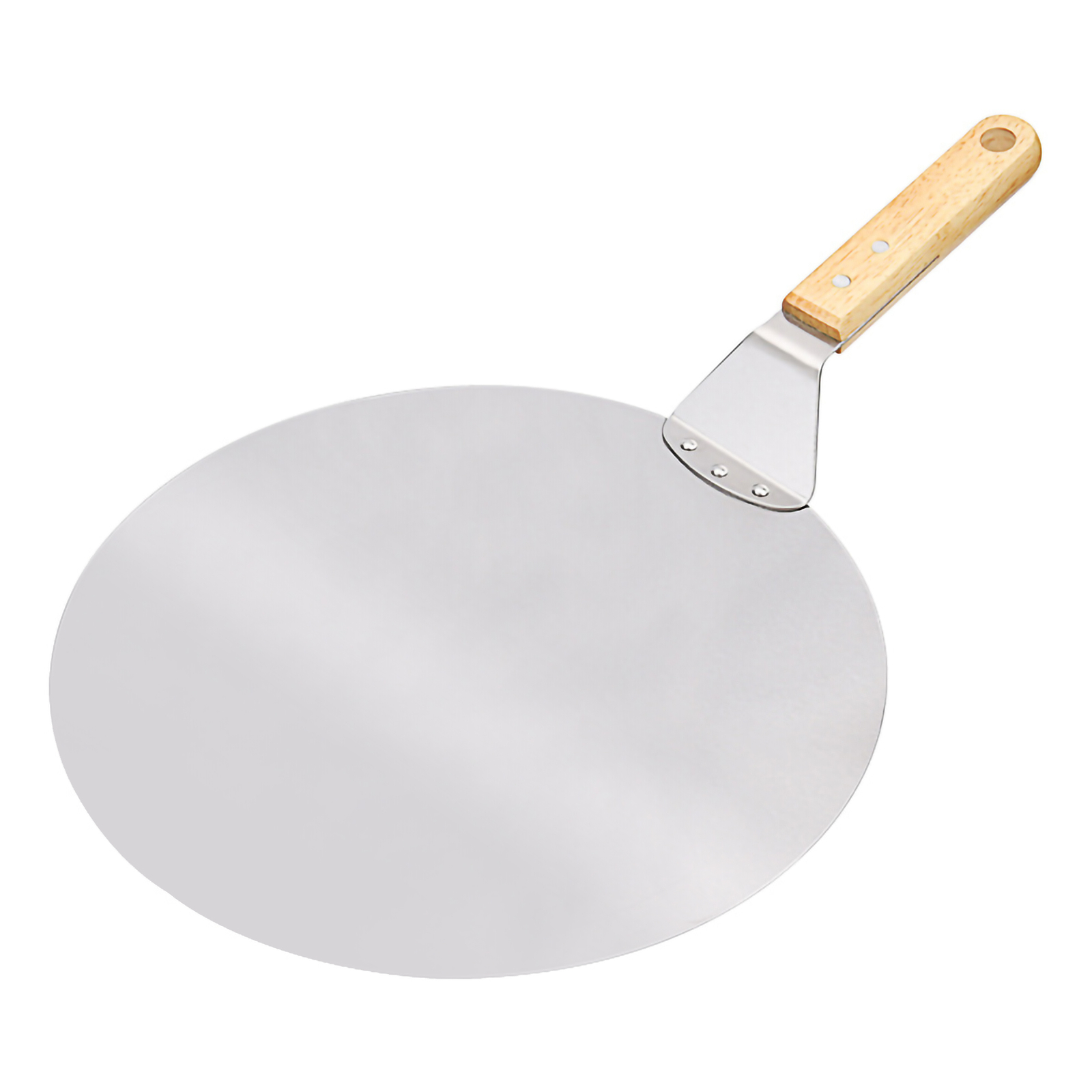 Stainless Steel Pizza Peel, Hard Wood Handle 12 X 12 Inch Blade 19″ Overall L