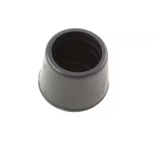 1 in. Black Rubber Leg Caps for Table, Chair, and Furniture Leg Floor Protectors
