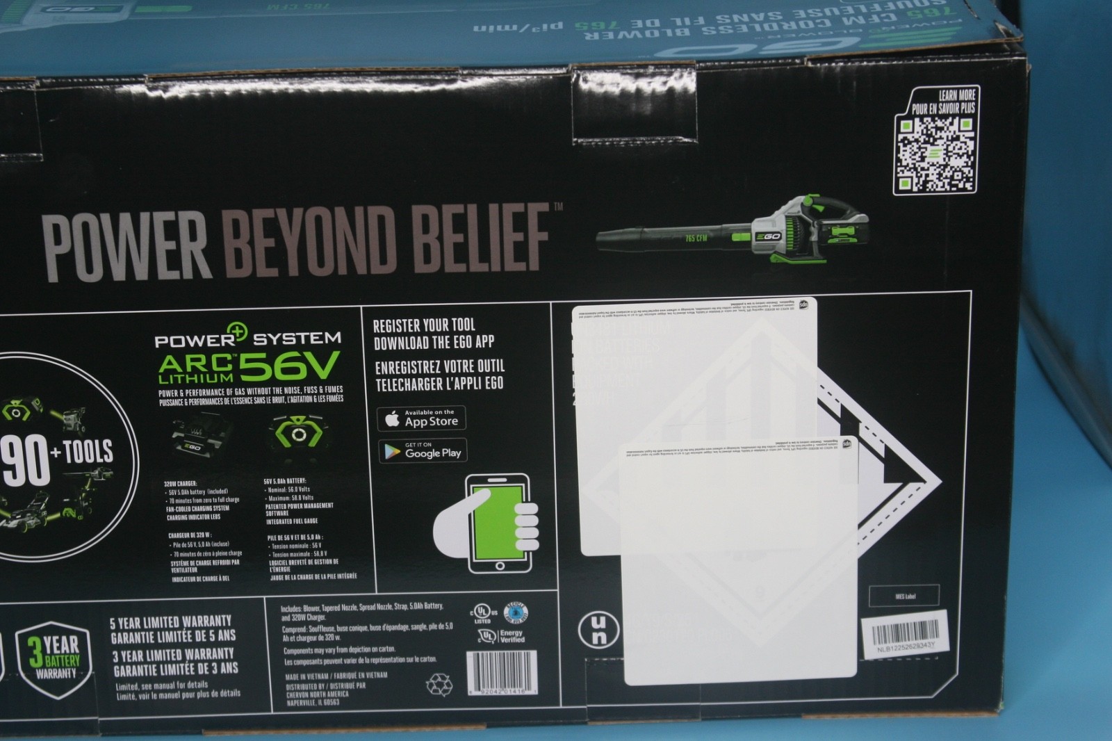 EGO Power+ LB7650 765 CFM Leaf Blower – Battery and Charger Not Included