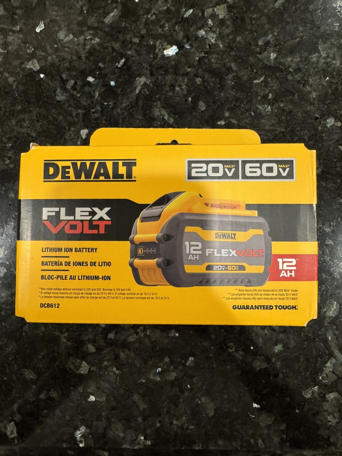 [NEW] (DCB612) DEWALT 20V/60V MAX* FLEXVOLT 12Ah Battery GENUINE