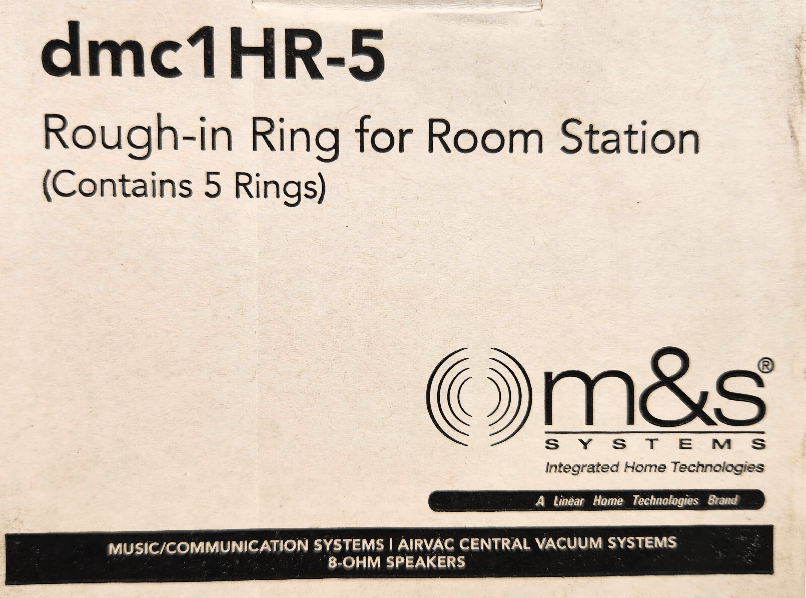 M&S DMC1HR-5 Rough-in Ring for Room Station (Contains 5 Rings)