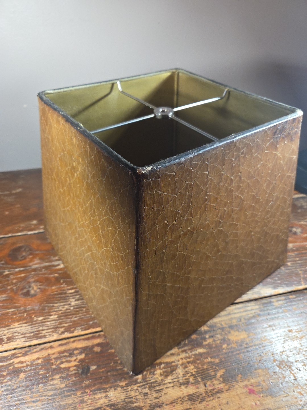 Unique and Unusual Lamp Shade Unknown Material Leather Turtle Heavy MCM