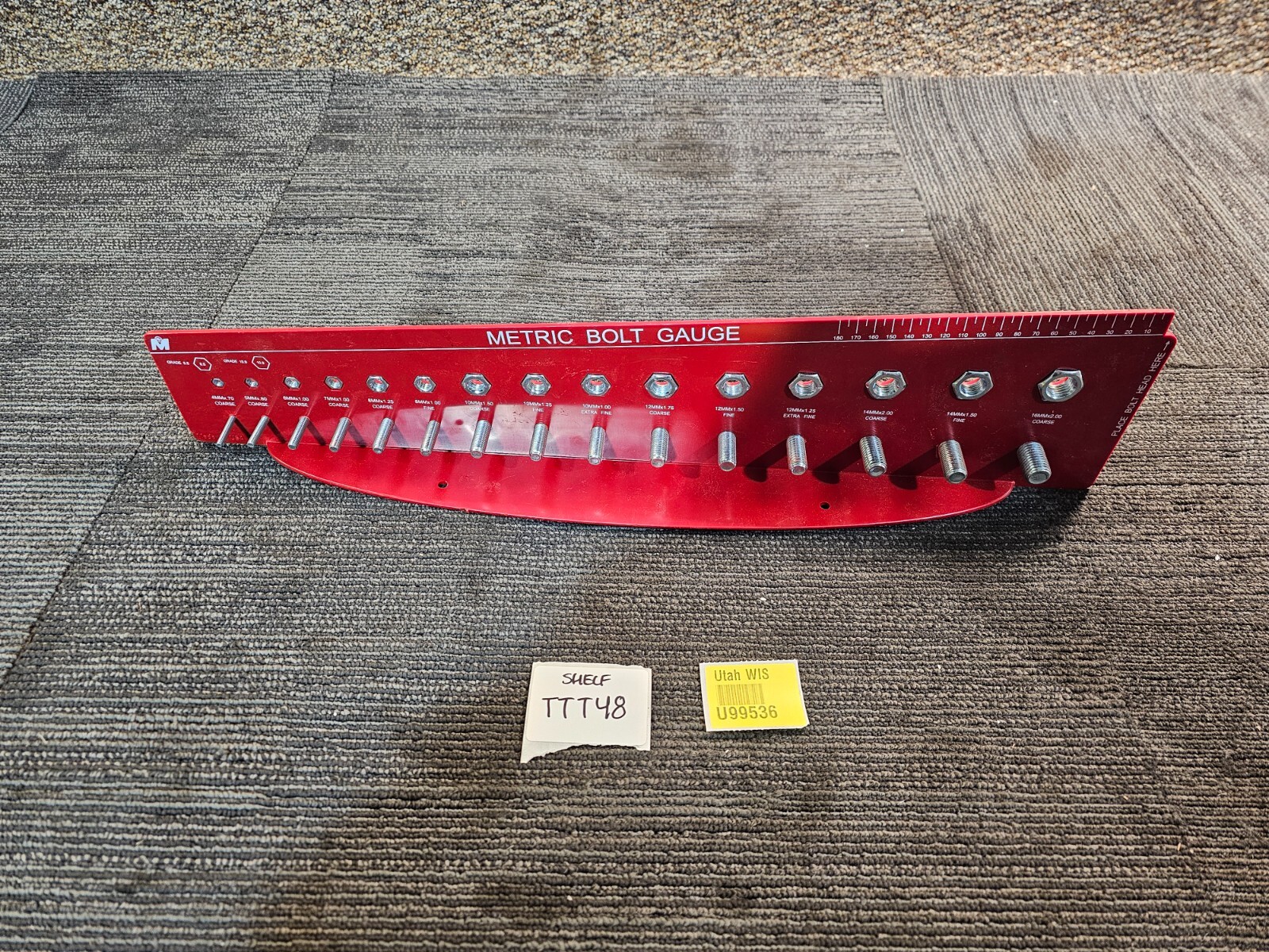 Monster Fastener Bolts GENUINE Fastener Gauge Bolt Metric Red Tool 89986