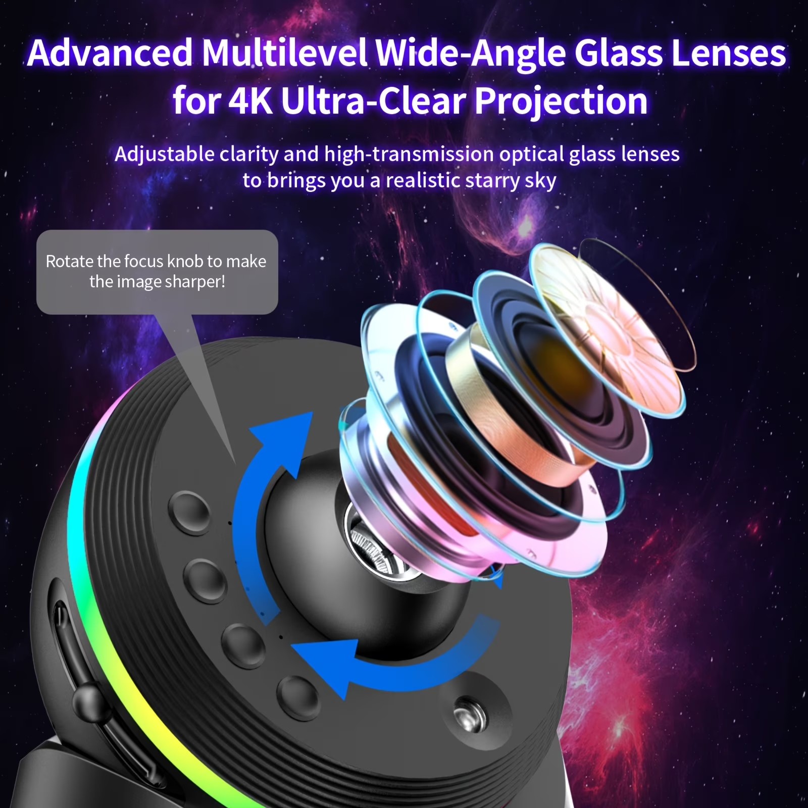 13-in-1 Planetarium Galaxy Projector LED Space Mood Lamp for Adults & Kids