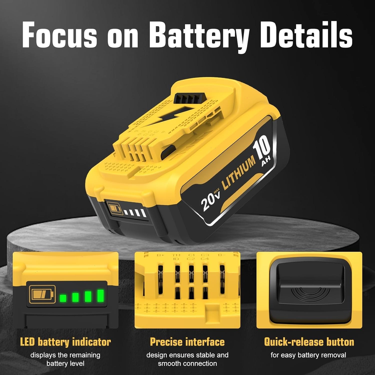 2Pack 10.0AH For DeWalt 20V 20 Volt Max XR Lithium Ion Battery DCB206-2 DCB205-2