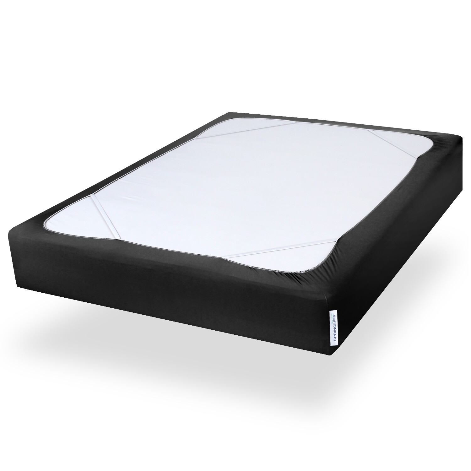 Box Spring Cover with Smooth Elastic Woven Washable Black Twin/Full/Queen/King